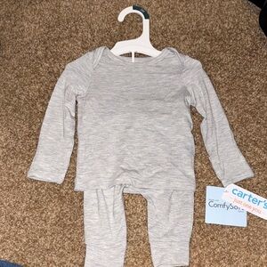 NWT - Carter's Gray ComfySoft Baby 3m Outfit